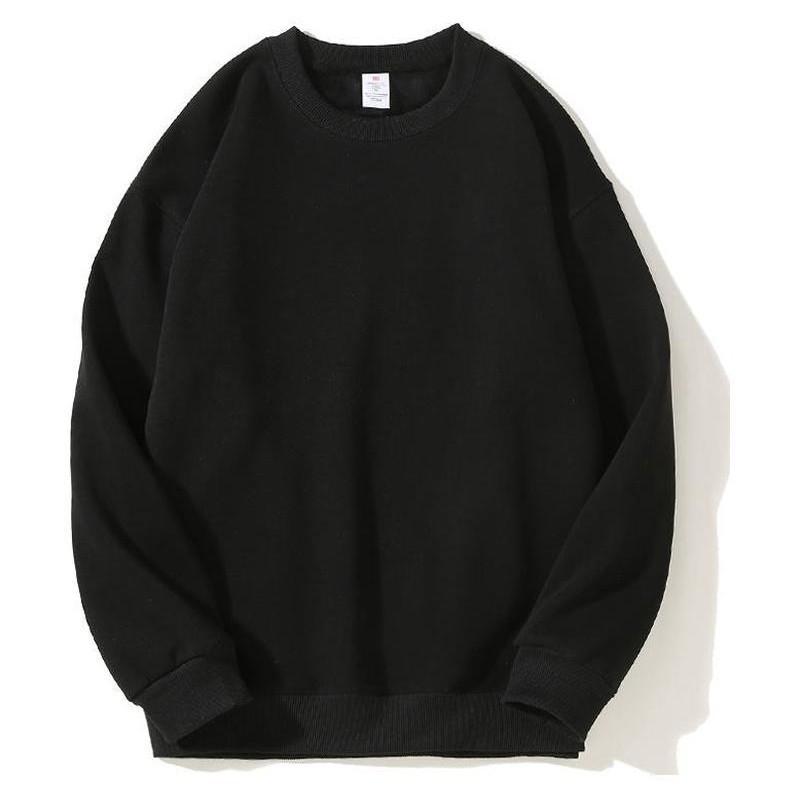 Men's Versatile Round Neck Plus Velvet Hoodie - Autumn/Winter Collection