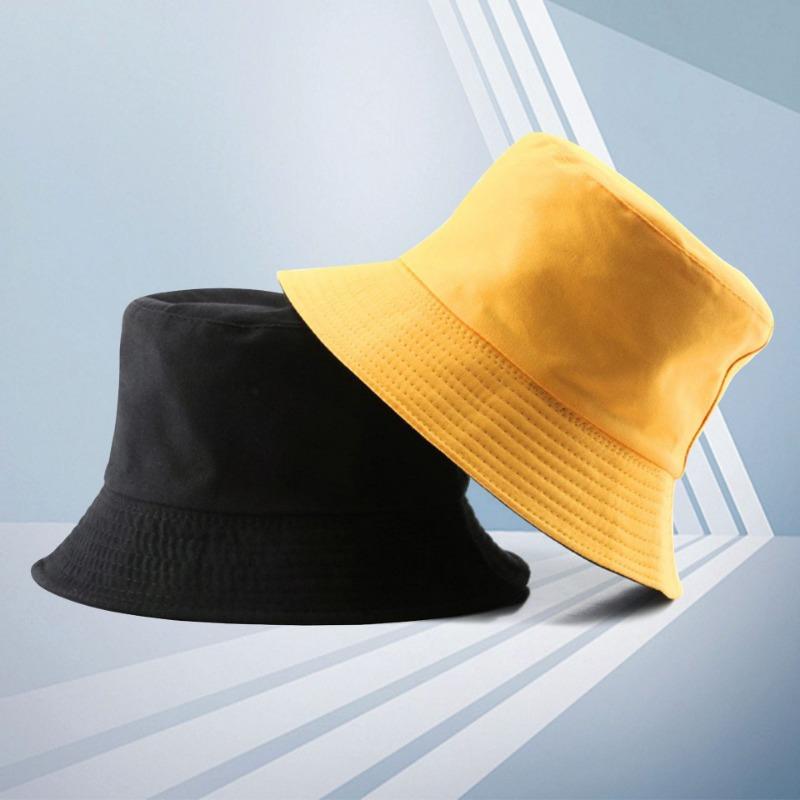 Double-sided Bucket Hat Embroidery Trendy Brand Street Hat Fashion Versatile Couple Sunshade Basin Hat Men
