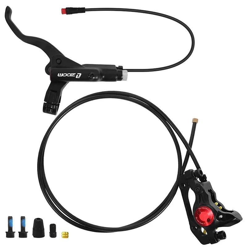 ZOOM E-BIKE Hydraulic Disc Brake 2-Pistons Oil Hydraulic Disc Brake Scooter Folding Bike Front/Rear 1110/1850mm Power Off