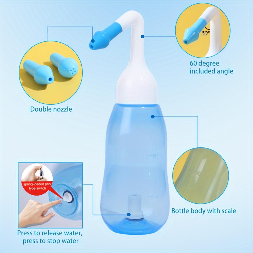 Manual Valve Nasal Irrigation Bottle with 240ml Large Capacity. Fragrance-free and Skin-friendly Design, Reliable Personal Tool