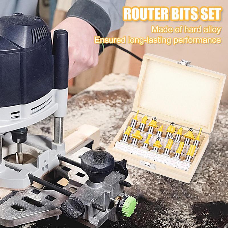 

Woodworking Router Bits 15X Engraving Bits Carving Router Bit 1/2 Inch Shank For Woodworking Carving Engraving CHINA