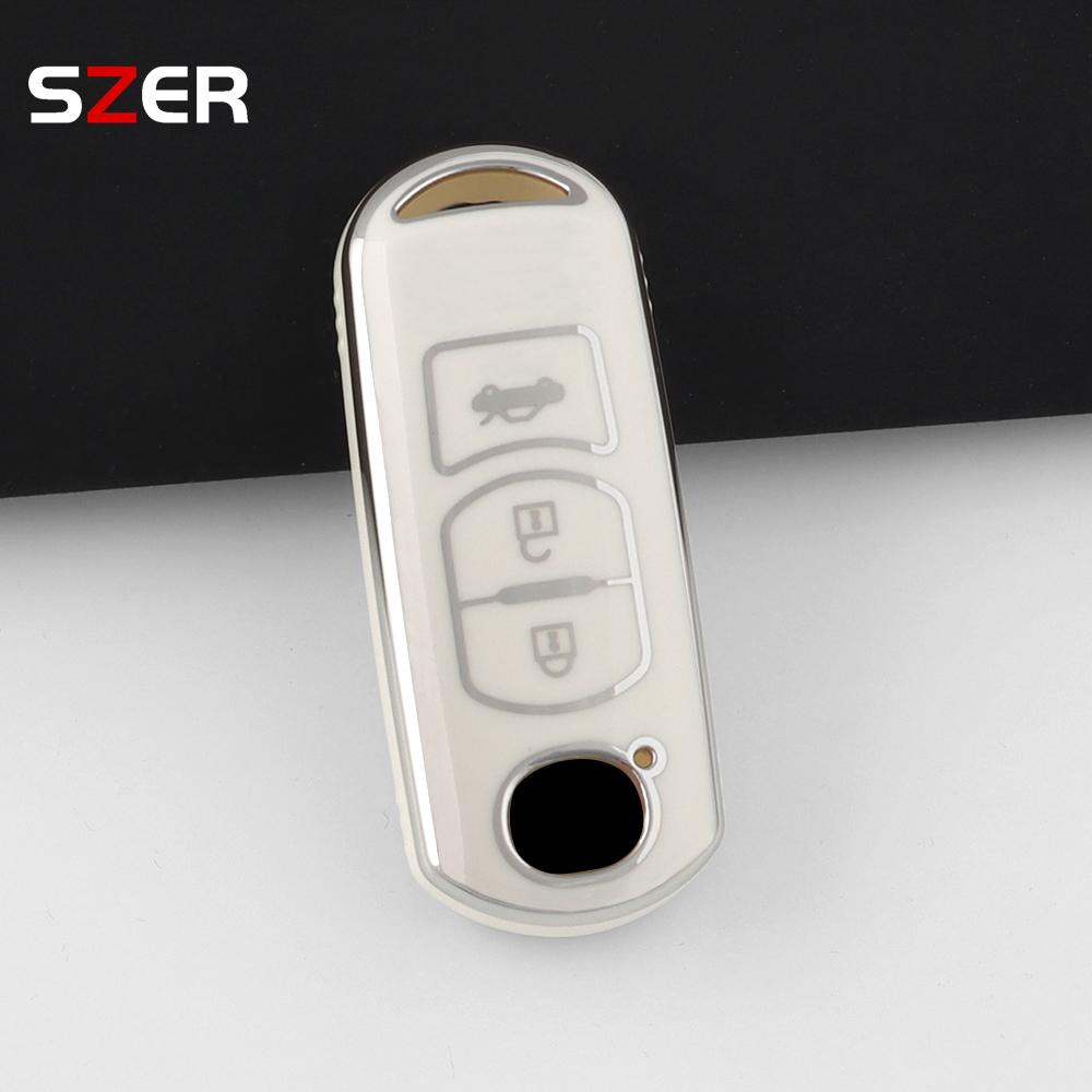 2 3 Buttons Tpu Car Key Case Cover For Mazda 2 3 5 6 Bl Bm Gj Atenza Axela Demio Cx-3 Cx3 Cx-5 Cx5 Cx7 Cx-9 Cx8 Fob Accessories