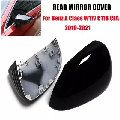 For LHD Mercedes Benz A Class CLA W177 C118 - LHD Car Replacement Rearview Side Mirror Cover Cap Exterior Door Case Trim