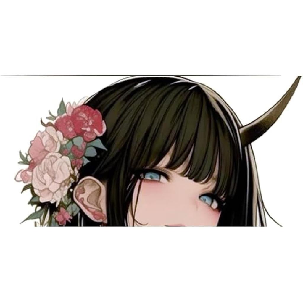 5.1" Anime Samurai Girl Sticker Decal for Windshield Bumper Car Body Waterproof Decoration