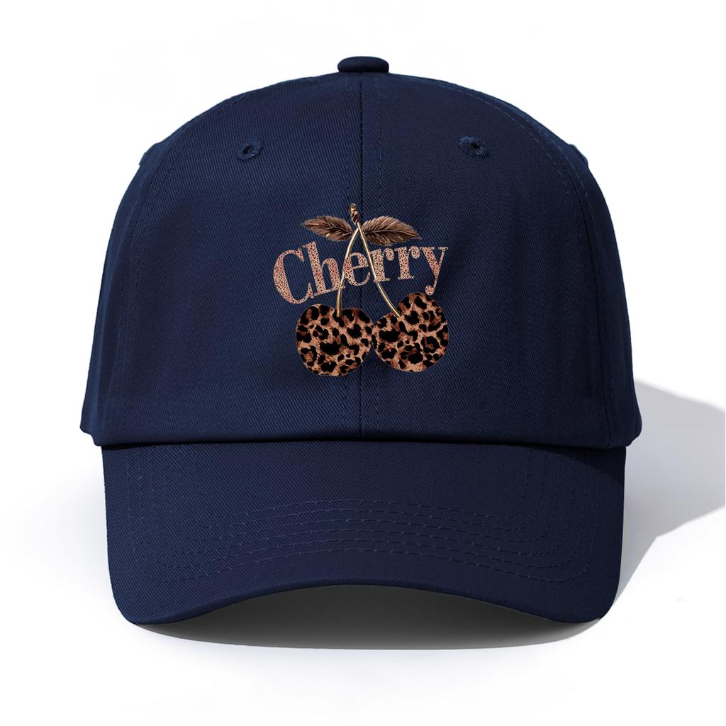 1pc CHERRY Print Baseball Cap for Adults, Minimalist Retro Style Casual Soft Adjustable Dad Hat, Perfect As Gift