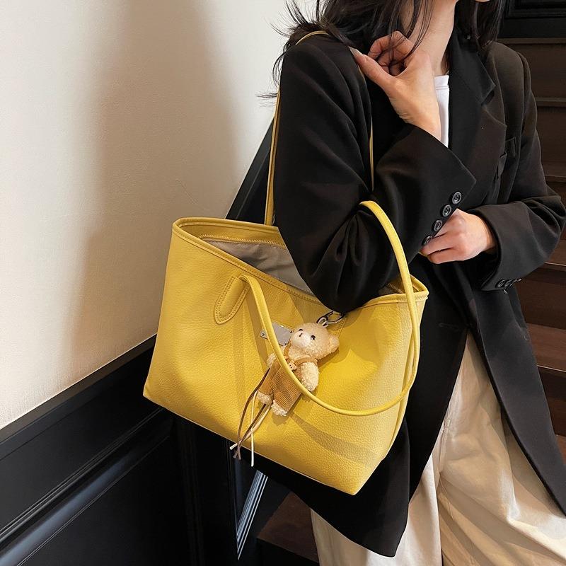 Geantă mare simplă și versatilă pentru femei, nouă, geantă tote casual de mare capacitate, geantă de umăr pentru studenți