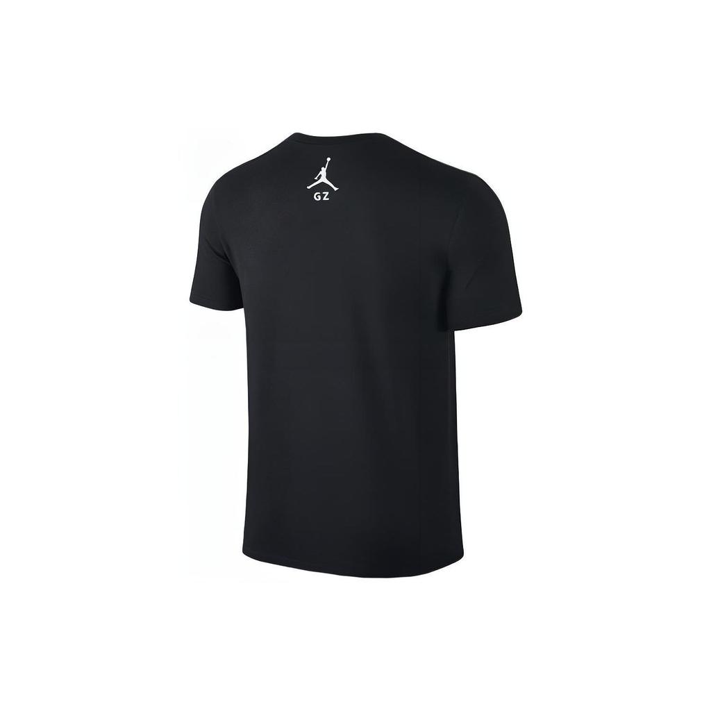 Jordan Logo Print Short Sleeve T-Shirt Men Tops Black 823627-011