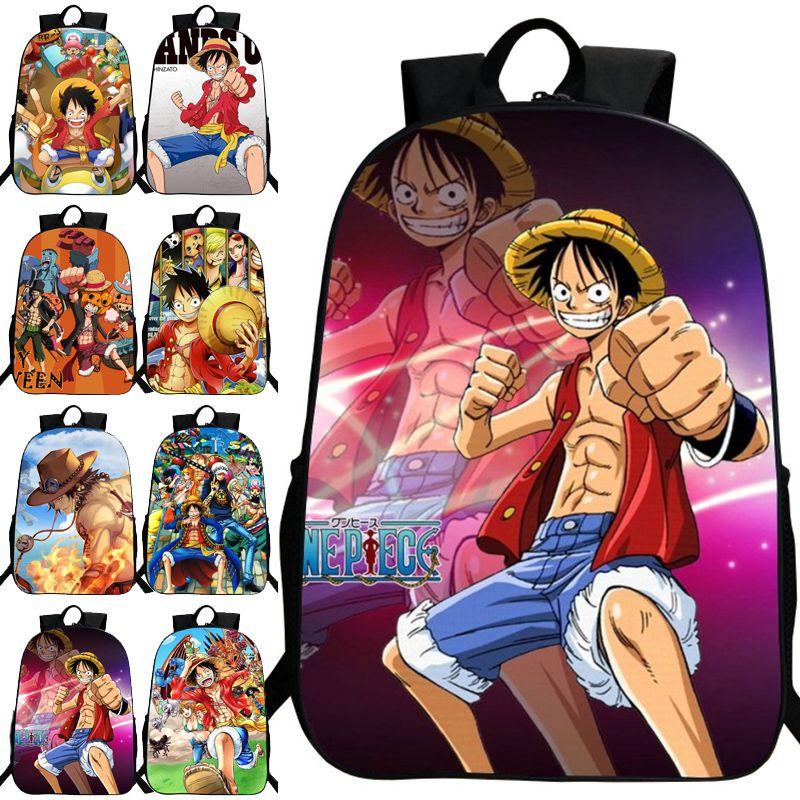 Durable And Fashionable Anime One Piece Monkey D. Luffy Travel Bookbag For Students