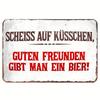 Vintage German Beer Quote Metal Tin Sign  Humorous Retro Wall Art for Bar Home Man Cave Durable Metal No Power Needed Fe