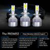 H7 300w Pair 36000lm Cob Led Headlight Bulbs Kit Highlow Beams 6000k White Lamp
