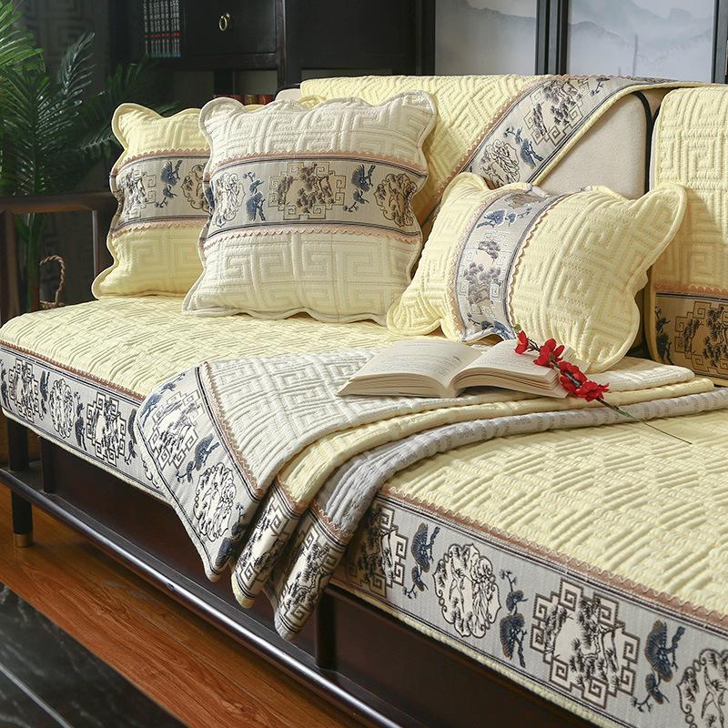 

Новые китайские четырехсезонные универсальные хлопковые подушки для дивана, ткань, нескользящие подушки для сиденья дивана из массива палисандра 70*70