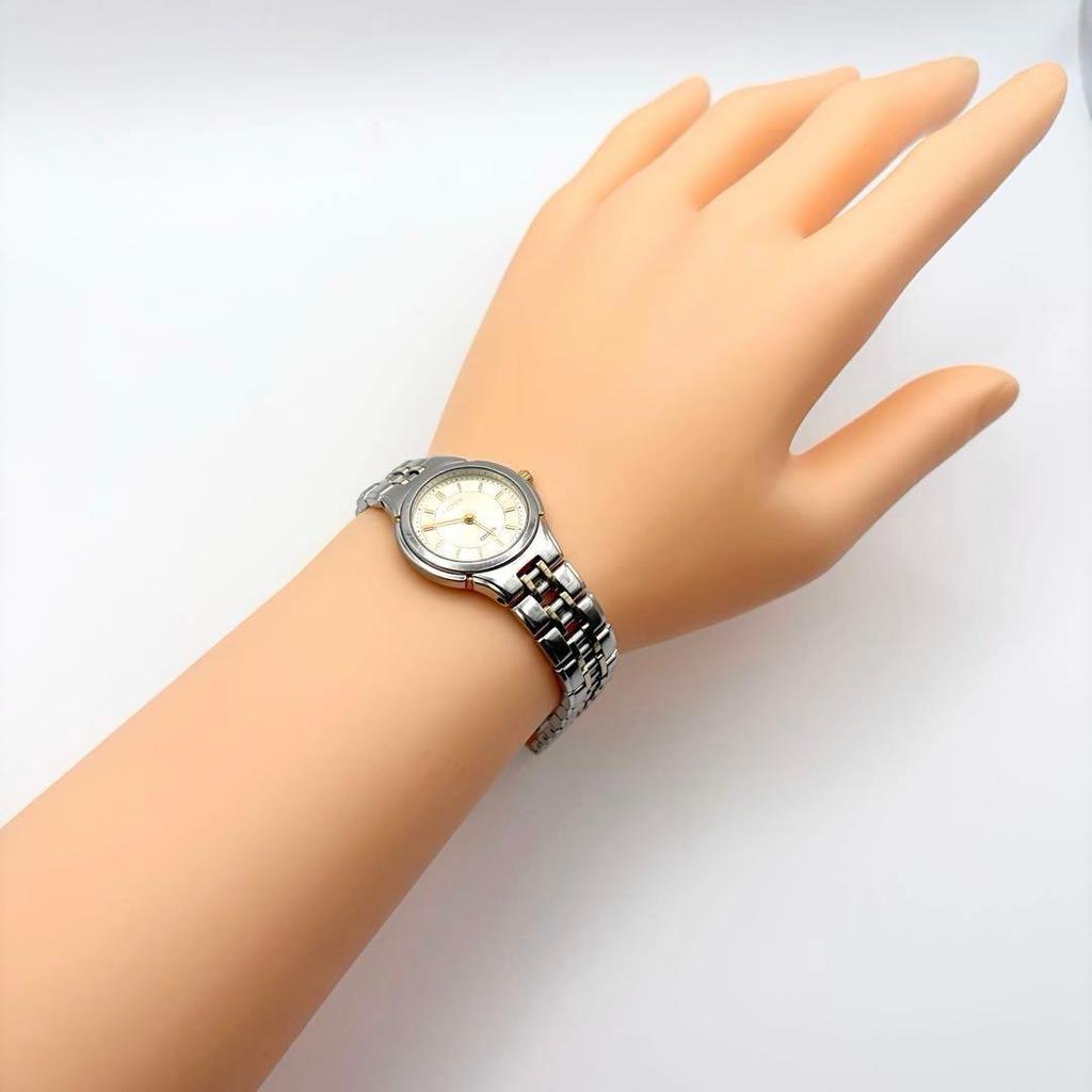 Used Working Item CITIZEN EXCEED Ladies Watch Combination Color New Battery