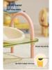 Adjustable Anti-Spill Cat & Dog Double Bowl with Neck Protection Stand