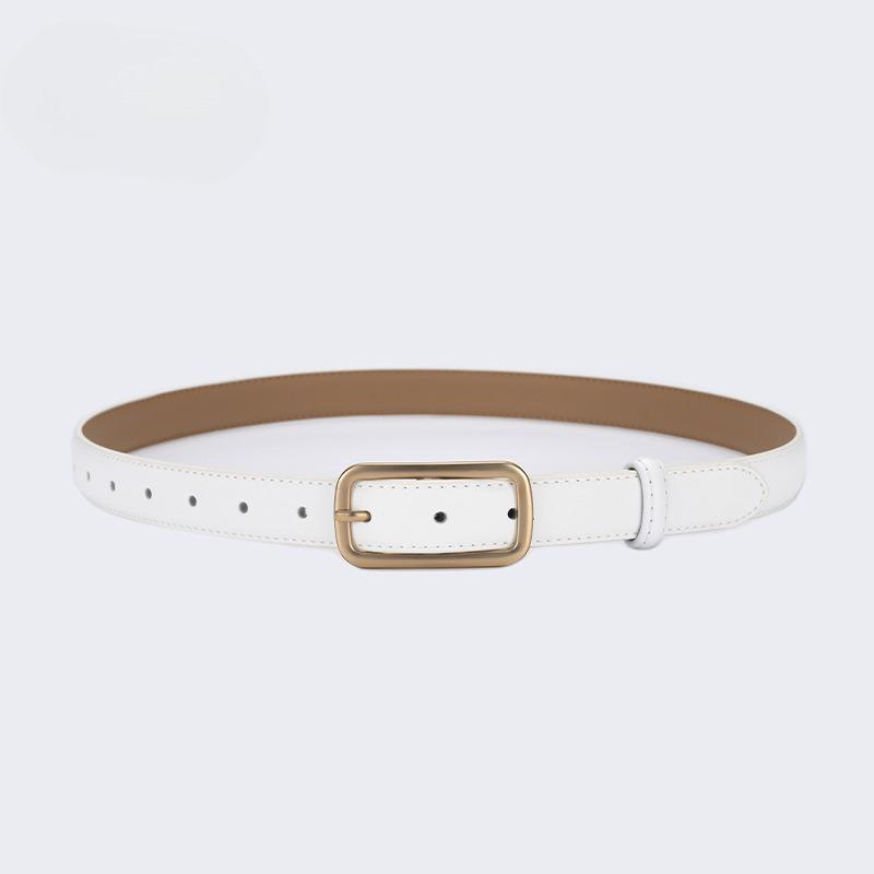 Retro Leather Belt for Girls Decorative Exterior Belt Belt for Women Versatile Cowhide Leather Belt for Women