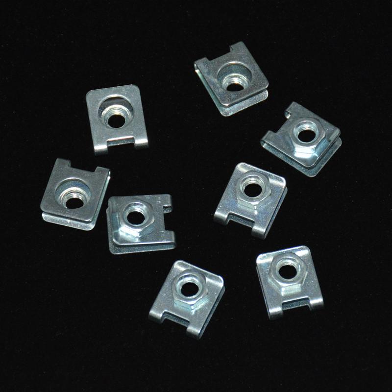 Car Metal Clips U-Type Fastener Screw Bases Auto Bumper Fender Trim Panel Fastener Anti-rust Protection Clip Screw Buckle