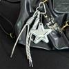 Handmade Star Knot Leather Keychain Pendant Mirror