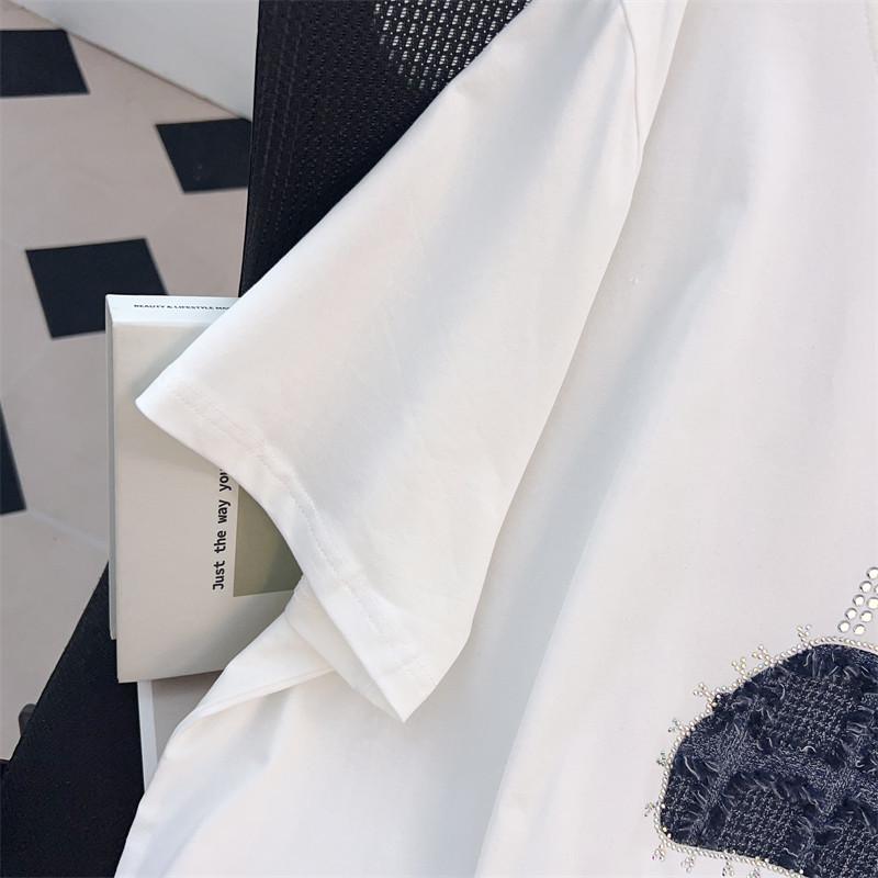 Plus Size Slimming Loose Round Neck Mid-Length Short-Sleeve Women's T-Shirt