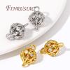 18K Gold Plated Zircon Charms/Bracelets Connectors For Jewelry Findings,Jewellery Connectors For Earrings Making DIY Accessories