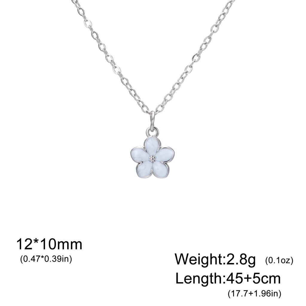 Bunte Plumeria Gänseblümchen Mini-Blumenhalsketten für Damen Edelstahl Schmuckkette Emaille Halskette Großhandel 2026 Trend