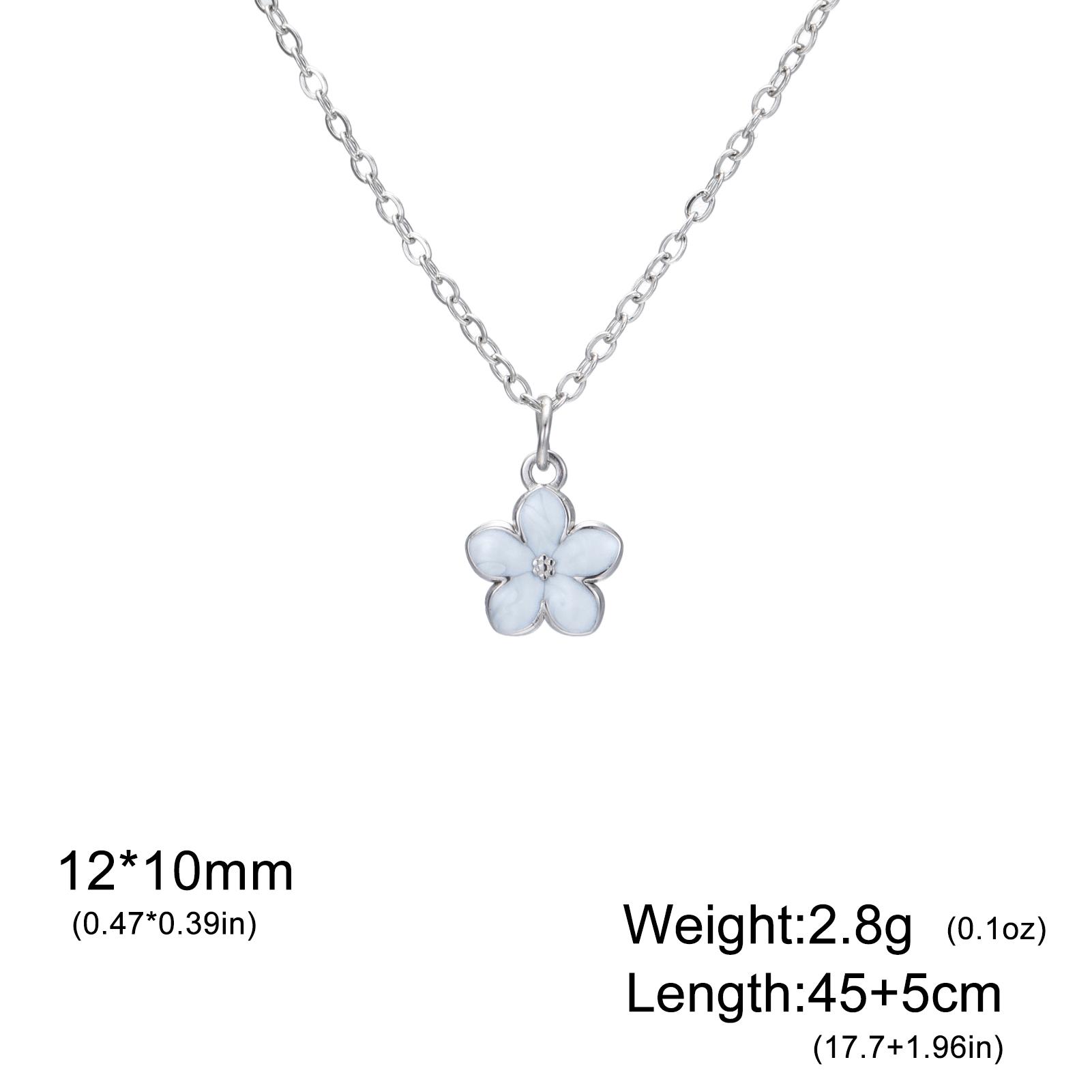 

Colorful Plumeria Daisy Mini Flower Necklaces for Women Stainless Steel Jewelry Chain Enamel Necklace Wholesale 2026 Trend 45-50cm