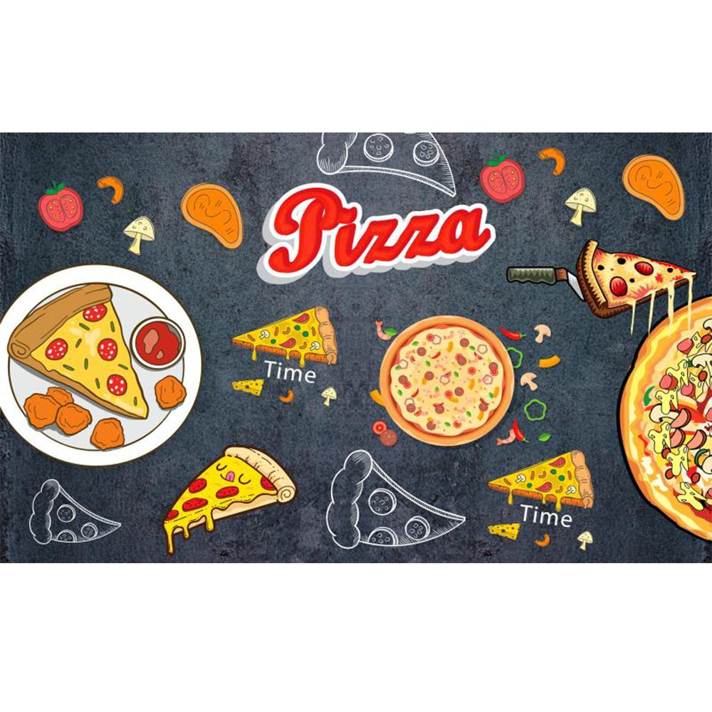 Pizza Wall Mural Onion Tomato Cheese Food 3d Wallpaper For Pizza Shop Snack Shop Restaurant Wall Mural