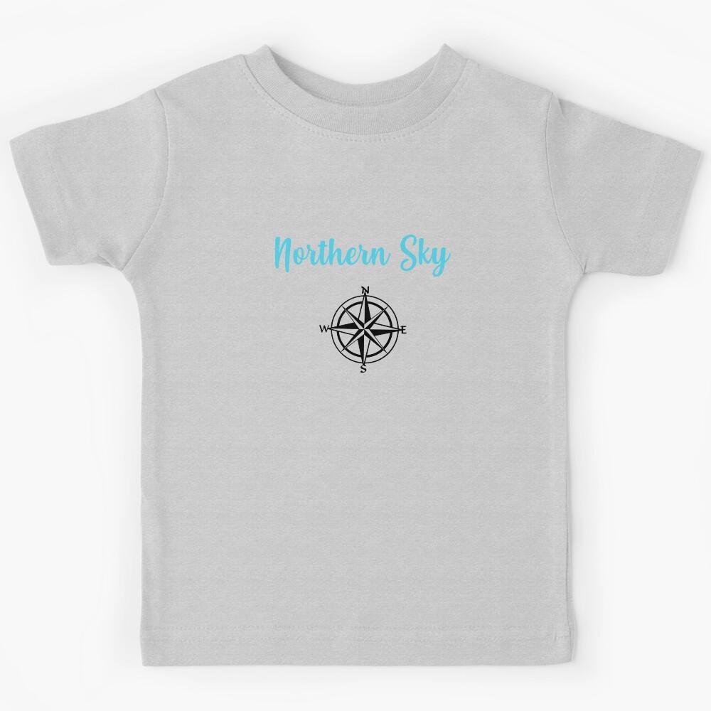 northern sky black and blue Kids T-Shirt 150
