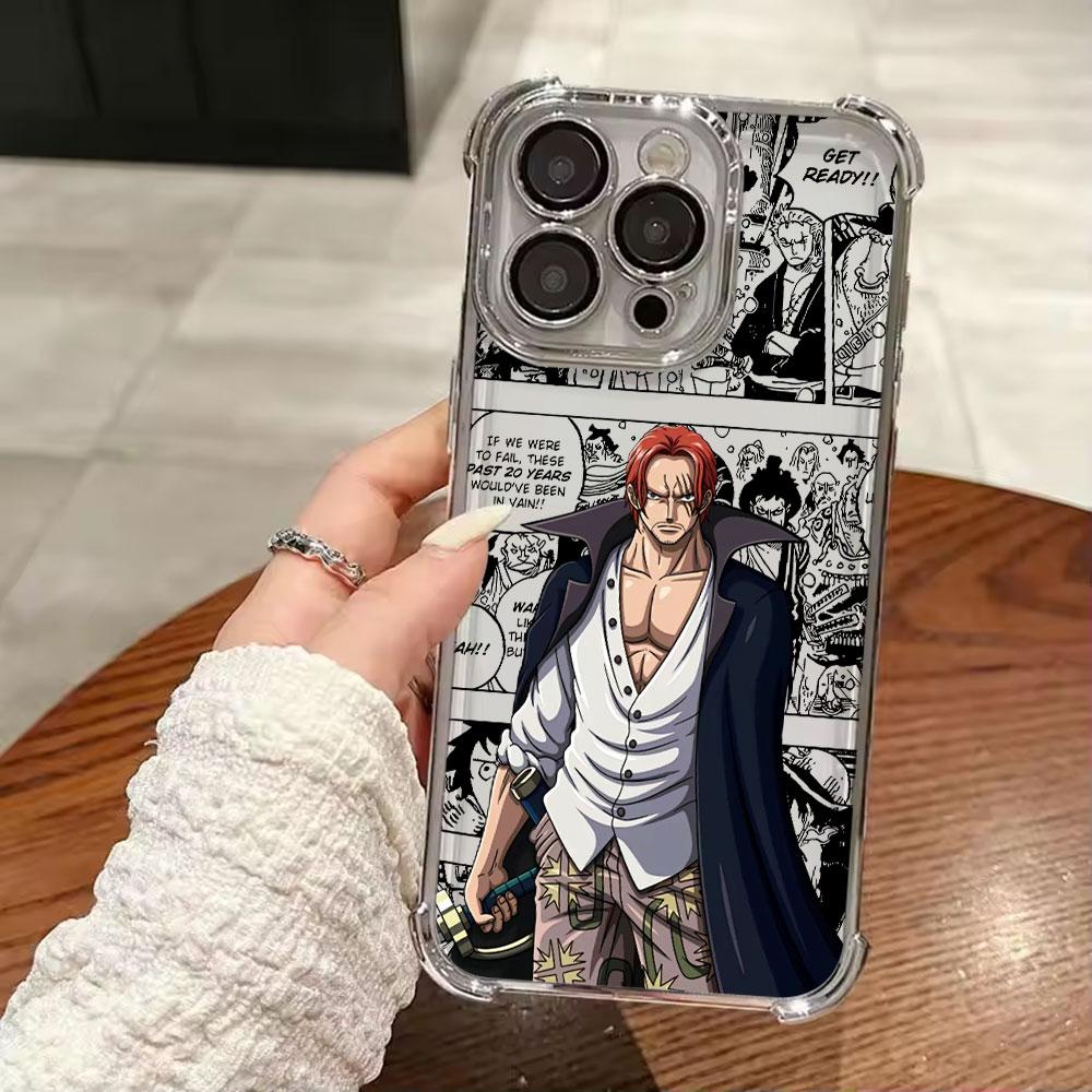 Anime O-One Pieces Shanks Soft Funda For iPhone 17 Pro 16 15 14 13 12 11 Pro Max Case 17 Plus 17E 16E 17Air Silicone Phone Cover