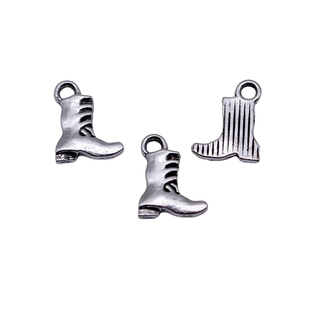 Cowboy Boot Charms Multi Color Alloy Pendants For Western Themed DIY Jewelry