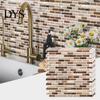 Self-adhesive Mosaic Wall Tiles 3D Gel Faux Stickers, Easy Peel & Stick Backsplash Tile Background Decoration Vintage Brick Wallpaper for Kitchen,
