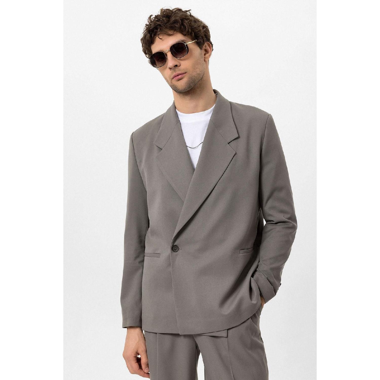 

Light Khaki Double Breasted Men s Blazer Jacket With Closing Flotilla Pocket S