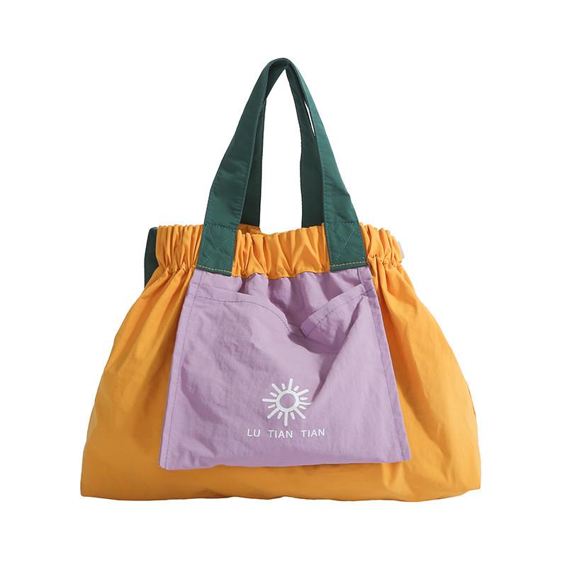 Simple Pattern Letter Contrasting Color Children Shoulder Bag For Daily Use