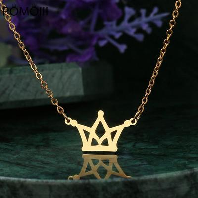 Paslanmaz Çelik Kolyeler Klasik Küçük Taç Kolye Zincir Choker Charm Moda Kolye Kadınlar İçin Takı Parti Düğün Hediyeleri