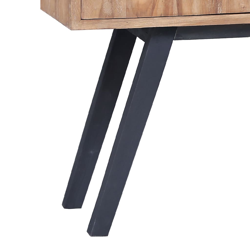 Sideboard 110 X 30 X 75 Cm Solid Teak Wood