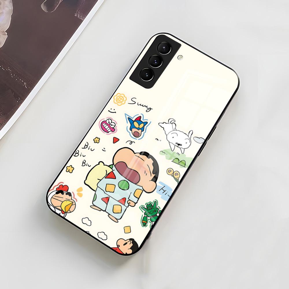 C-Crayon S-ShinChan Phone Case For Samsung A56 A36 A26 A16 A15 A25 A35 A55 A14 A34 A24 A54 Glass Case