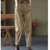 Plus Size Women's Velvet Thick Harem Pants: Autumn/Winter Slimming & Warm Casual Wear