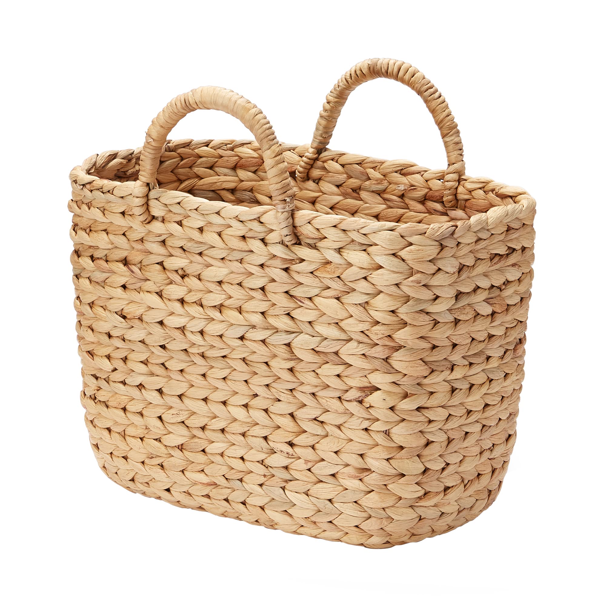 

Большая овальная корзина MUJI, 37 см Ш x Г x 26 см, с ручками, корзина для воды, 18,5 см В, Гиацинт, 12057796,