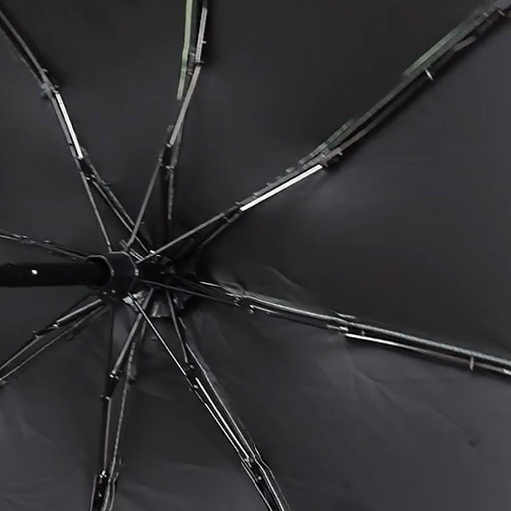 Kapsel Regenschirm Mini Taschenformat UV-beständig 2 Verwendung 5 Abschnitte 8 Kanten Outdoor-Zubehör Schwarz