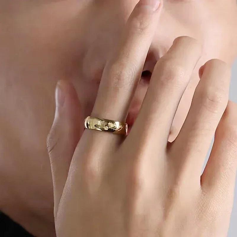 Herren Edelstahlring Zirkon, für den täglichen Gebrauch, für Bankettparty, Feiertag, Geburtstag, Jubiläumsgeschenk