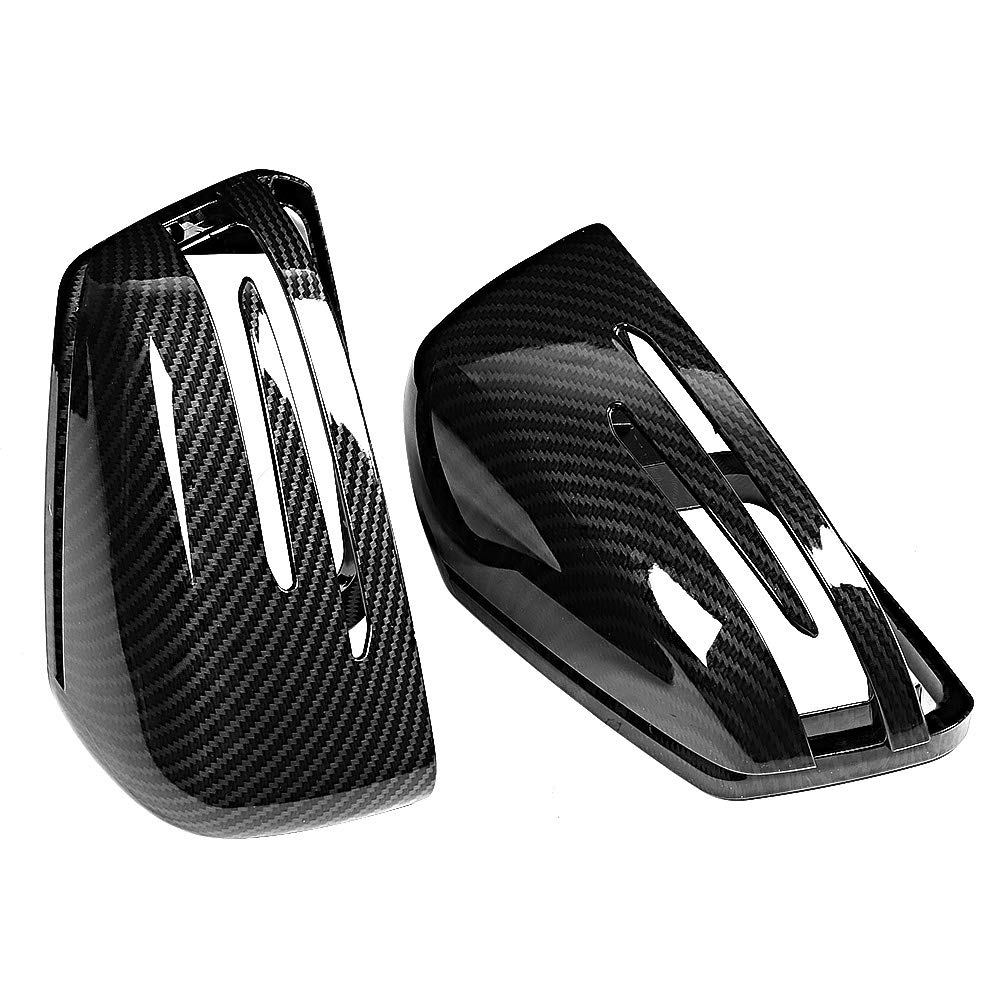 Gorgeri Rearview Mirror Carbon Fiber Texture Rearview Mirror Cover Caps for W176 Caps, 2-Piece Mercedes-Benz A-Class 2012-2017
