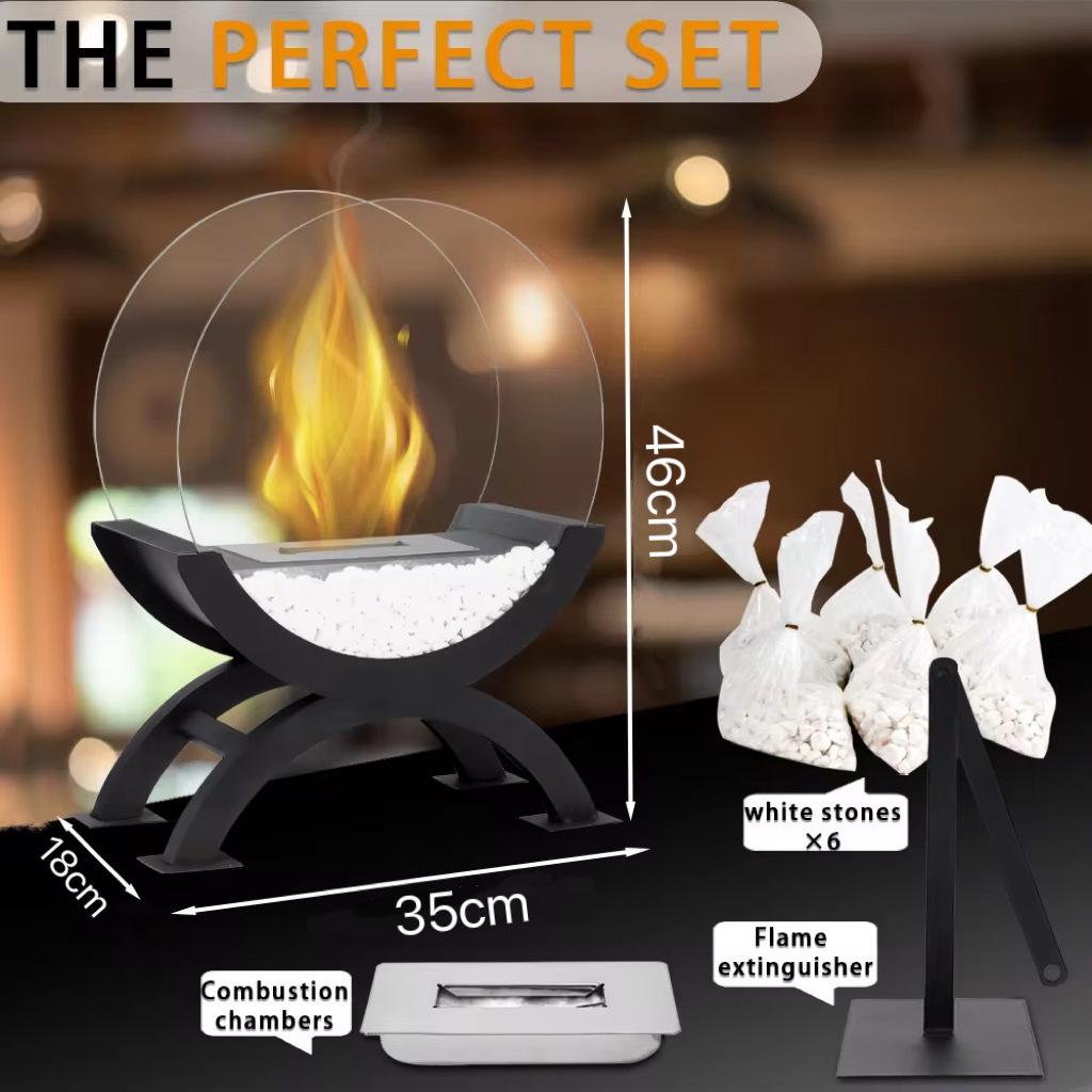 Portable Outdoor Semicircle Arch Alcohol Fireplace Stove