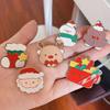 Christmas Cartoon Enamel Brooch, Santa Claus Snowman Reindeer Stocking Gift Box Badge Pin, Clothes Bag Decoration Accessories, Holiday Party Gift