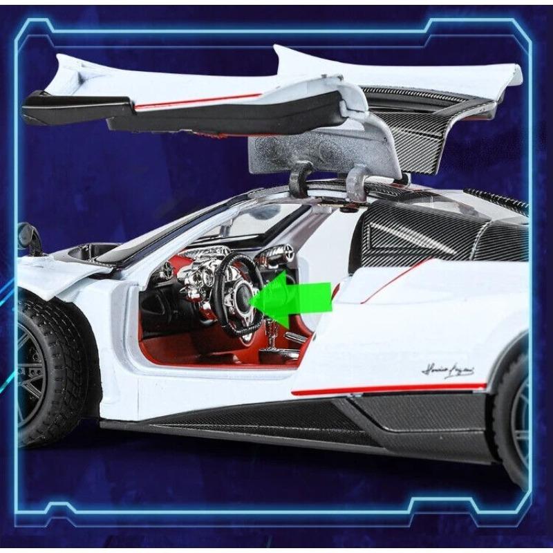 1/24 Pagani Huayra BC Legeringsbilmodell Støpt Lekebil Lyd Lys