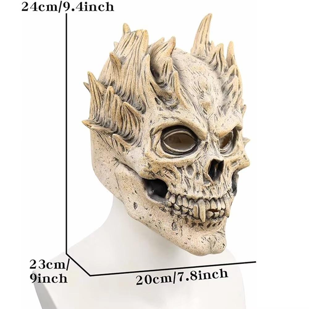 Latex Skeleton Demon Masks Realistic Halloween Cosplay Costume Props