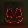 Fashion Luminous LED Mask DJ Costumes Accessories Glow Supplies Neon Light Marshmallow Mask For Music Festival Nightclub Dance