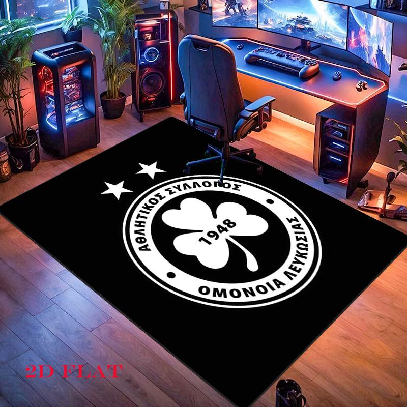 AC Omonia logo Carpet Rug for Living Room Bedroom Home Sofa Decoration,Kids play Nonslip Floor Mat