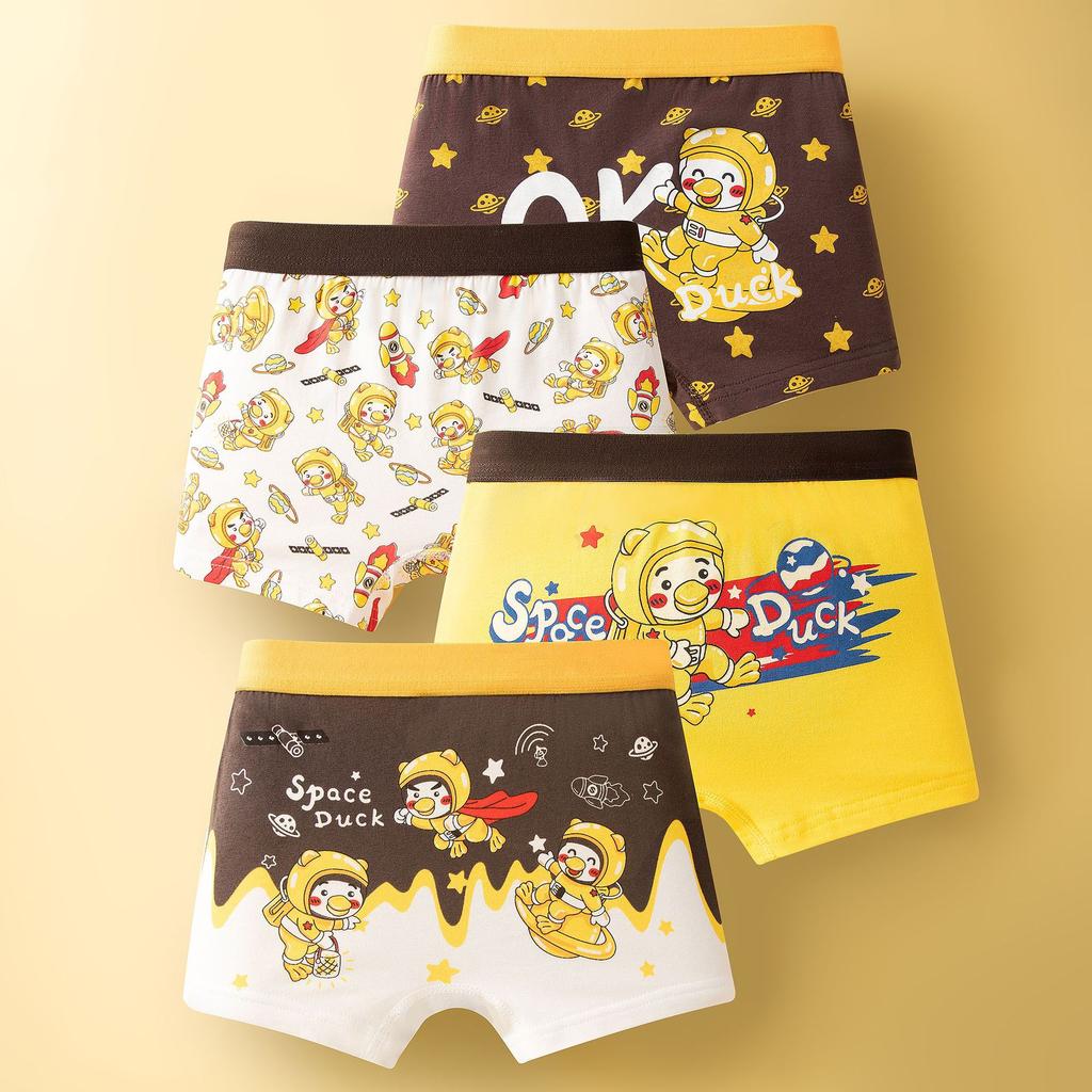 4pcs/Pack Boys Underwear Kids Cotton Boxers Cute Cartoon Training Boyshorts Soft Panties