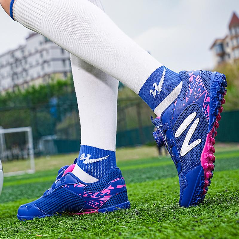 28-39 Sapatos de Futebol Infantil Juvenil Firmes Velcro Sapatos de Futebol Treino Chuteiras de Futebol Infantil Meninos Chuteiras de Futebol