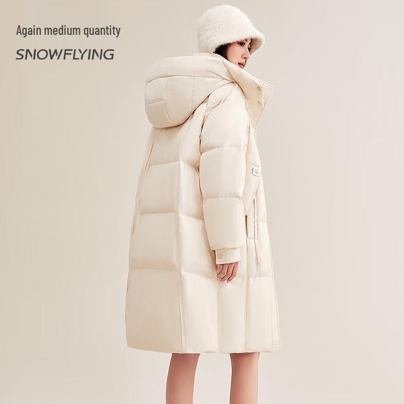 SNOWFLYING Women's Mid-length Loose Fit Thick Duck Down Jacket