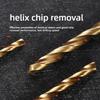 13PCS Metric Drill Bit Set Round Handle Titanium Plating Twist Drill Drilling Woodworking Drill Bit Tool Wear Resistant And Hard
