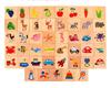 Toddler Shadow Matching Puzzle: Animals, Fruits, Transport & Shapes - Educational Pegboard Toy